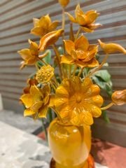 Bình Hoa Sen Gỗ Xà Cừ Cao Cấp Kích Thước Ngang 60cm, Cao 85cm