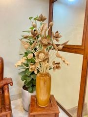 Bình Hoa Sen Gỗ Ngọc Am Cao Cấp Kích Thước Ngang 75 Cao 130