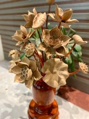 Bình Hoa Sen Gỗ Ngọc Am Cao Cấp Kích Thước Ngang 58 Cao 85 Sâu 35 Cm