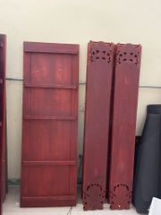 Bộ Hoành Phi Câu Đối Gỗ Liền Khối Kích Thước Hoành Phi 197*68*4 - Câu Đối 197*28*4 Gỗ Hương Đỏ