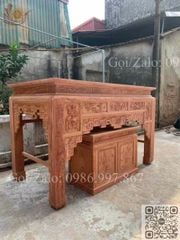 Bàn Thờ Đứng Gỗ Hương Đá Ngang 197cm, Tủ Cơm - Đục Truyện