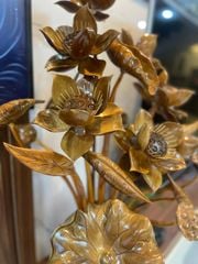 Bình Hoa Sen Gỗ Bách Xanh  Cao Cấp Kích Thước Ngang 62 Cao 85 Sâu 50 Cm