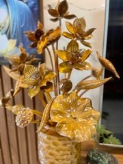 Bình Hoa Sen Gỗ Bách Xanh  Cao Cấp Kích Thước Ngang 62 Cao 85 Sâu 50 Cm