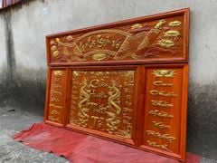 Bộ Tranh Cửu Huyền Thất Tổ  Kích Thước153*127*4 Cm Gỗ Hương Đỏ