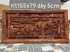 Tranh Gỗ Thuận Buồm Xuôi Gió Kênh Bong Kích Thước155-79*5 Gỗ Hương Đá