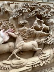 Tranh Gỗ Mã Đáo Thành Công Kênh Bông Hương Đá Kích Thước 217*107*9