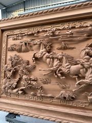 Tranh Gỗ Mã Đáo Thành Công Kênh Bông Hương Đá Kích Thước 217*107*9