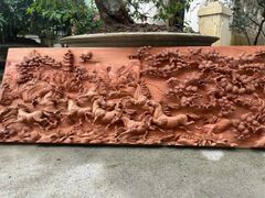 Tranh Gỗ Mã Đáo Thành Công Kênh Bông Hương Đá Kích Thước 217*107*9