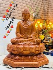 Tượng Phật - Thích Ca Mâu Ni Cao 100 ( Gỗ Hương Đá)