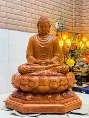 Tượng Phật - Thích Ca Mâu Ni Cao 100 ( Gỗ Hương Đá)