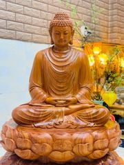 Tượng Phật - Thích Ca Mâu Ni Cao 100 ( Gỗ Hương Đá)