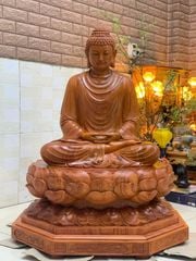 Tượng Phật - Thích Ca Mâu Ni Cao 100 ( Gỗ Hương Đá)