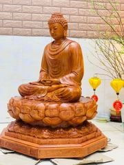 Tượng Phật - Thích Ca Mâu Ni Cao 100 ( Gỗ Hương Đá)
