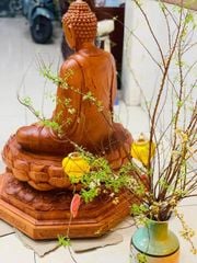 Tượng Phật - Thích Ca Mâu Ni Cao 100 ( Gỗ Hương Đá)