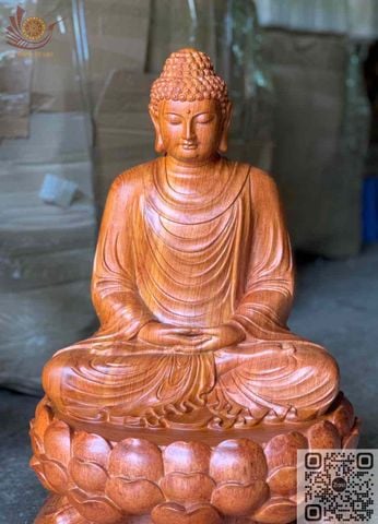 Tượng Phật - Thích Ca Mâu Ni Cao 50 ( Gỗ Hương Đá)