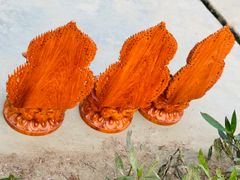 Tượng Phật - Tam Thánh Gỗ Hương Đá Cao 38 cm