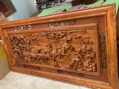 Tranh Gỗ Mã Đáo Thành Công Kích Thước 197*97*6 Hương Đá