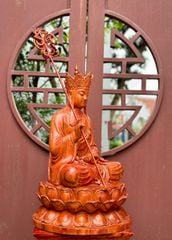 Tượng Phật - Địa Tạng Vương Bồ Tát Cao 51cm Gỗ Hương Đá