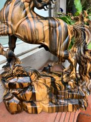 Tượng Linh Vật - Ngựa ( Nhất Mã) Cao 47 Gỗ Mun Hoa