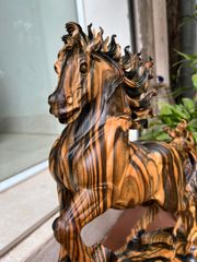 Tượng Linh Vật - Ngựa ( Nhất Mã) Cao 47 Gỗ Mun Hoa