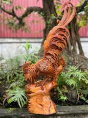 Tượng Linh Vật - Gà Trống Cao 69cm, ngang 34cm, sâu 24cm Gỗ Cẩm Chỉ