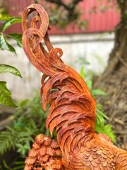 Tượng Linh Vật - Gà Trống Cao 69cm, ngang 34cm, sâu 24cm Gỗ Cẩm Chỉ