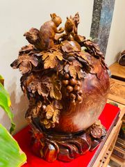 Tượng Phong Thuỷ - Bình nu sóc Cao 47 gỗ cẩm