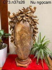 Tượng Phong Thuỷ - Bình nu sóc Cao 73cm, Gỗ Ngọc Am
