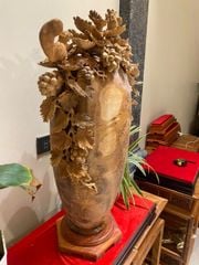 Tượng Phong Thuỷ - Bình nu sóc Cao 73cm, Gỗ Ngọc Am