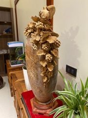 Tượng Phong Thuỷ - Bình nu sóc Cao 73cm, Gỗ Ngọc Am