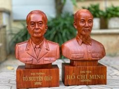 Tượng Danh Nhân - Tượng Gỗ Bác Hồ cao 40cm