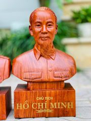Tượng Danh Nhân - Tượng Gỗ Bác Hồ cao 40cm