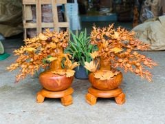 Tượng Phong Thuỷ - Bình Mai Phú Quý Cao 52cm - Gỗ Hương Ta