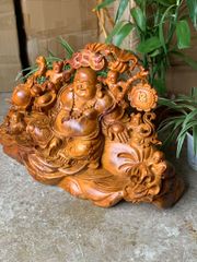 Tượng Phật - Di Lặc Ngang 68 cm Gỗ Hương Ta