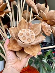 Bình Hoa Sen Gỗ Ngọc Am Bình Hương Đỏ Cao 142cm