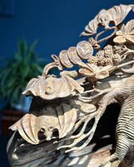 Tượng Phong Thuỷ - Nhân Sâm Gỗ Ngọc Am Cao  57cm
