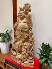 Tượng Phật - Di Lặc Gỗ Ngọc Am Cao 88cm