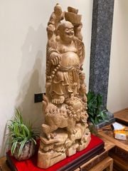 Tượng Phật - Di Lặc Gỗ Ngọc Am Cao 88cm