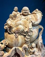 Tượng Phật - Di Lặc Nhị Phúc Gỗ Ngọc Am Cao 61
