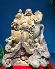 Tượng Phật - Di Lặc Nhị Phúc Gỗ Ngọc Am Cao 61