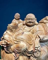 Tượng Phật - Di Lặc Nhị Phúc Gỗ Ngọc Am Cao 61