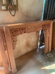 Bàn Thờ Đứng Gỗ Hương Đá Kích Thước Dài 153cm Đục Truyện Sen(M1513)