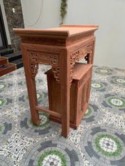 Bàn Thờ Chung Cư- Gỗ Hương Đá Kích Thước Dài 107cm Đục Truyện (M1516)