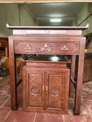 Bàn Thờ Chung Cư- Gỗ Sồi Nga Kích Thước 127 đục truyện