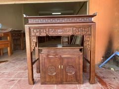Bàn Thờ Chung Cư- Gỗ Sồi Nga Kích Thước 127 đục truyện