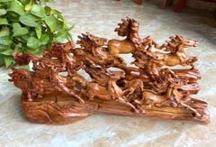 Tượng Linh Vật - Cầu Bát Mã Gỗ Cẩm Kích Thước N60C28S15