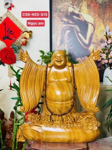 Tượng Phong Thuỷ - Nghênh Hỷ Bốn Phương Kích Thước Cao 56cm, Ngang 55cm, Sâu 15cm