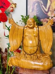 Tượng Phong Thuỷ - Nghênh Hỷ Bốn Phương Kích Thước Cao 56cm, Ngang 55cm, Sâu 15cm