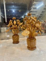 Bình Hoa Sen Gỗ Ngọc Am 21 Bông Kích Thước Cao 90cm, Ngang 62cm (ĐVT: Bình)