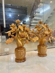 Bình Hoa Sen Gỗ Ngọc Am 21 Bông Kích Thước Cao 90cm, Ngang 62cm (ĐVT: Bình)